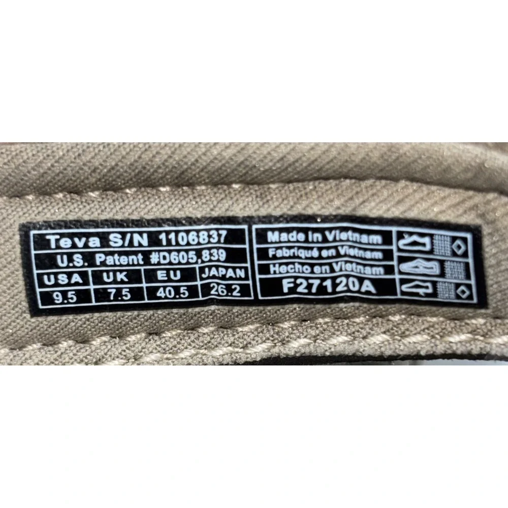Teva Shoes Womens 9.5 Taupe Tirra CT Ankle Straps Numa Print Mesh Closed 1106837